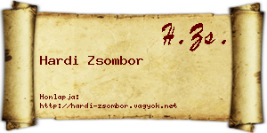 Hardi Zsombor névjegykártya